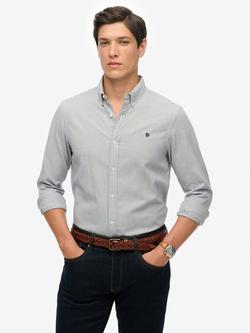 Superdry Organic Cotton Classic Oxford Long Sleeve Shirt, Ticking Stripe