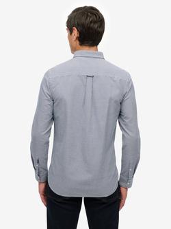 Superdry Organic Cotton Classic Oxford Long Sleeve Shirt - view 2, Ocean Navy Gingham