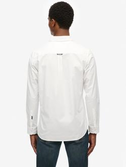 Superdry Organic Cotton Classic Oxford Long Sleeve Shirt - view 2, Optic White Oxford