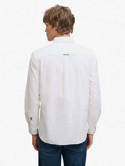 Superdry Organic Cotton Classic Oxford Long Sleeve Shirt - view 2, Optic White