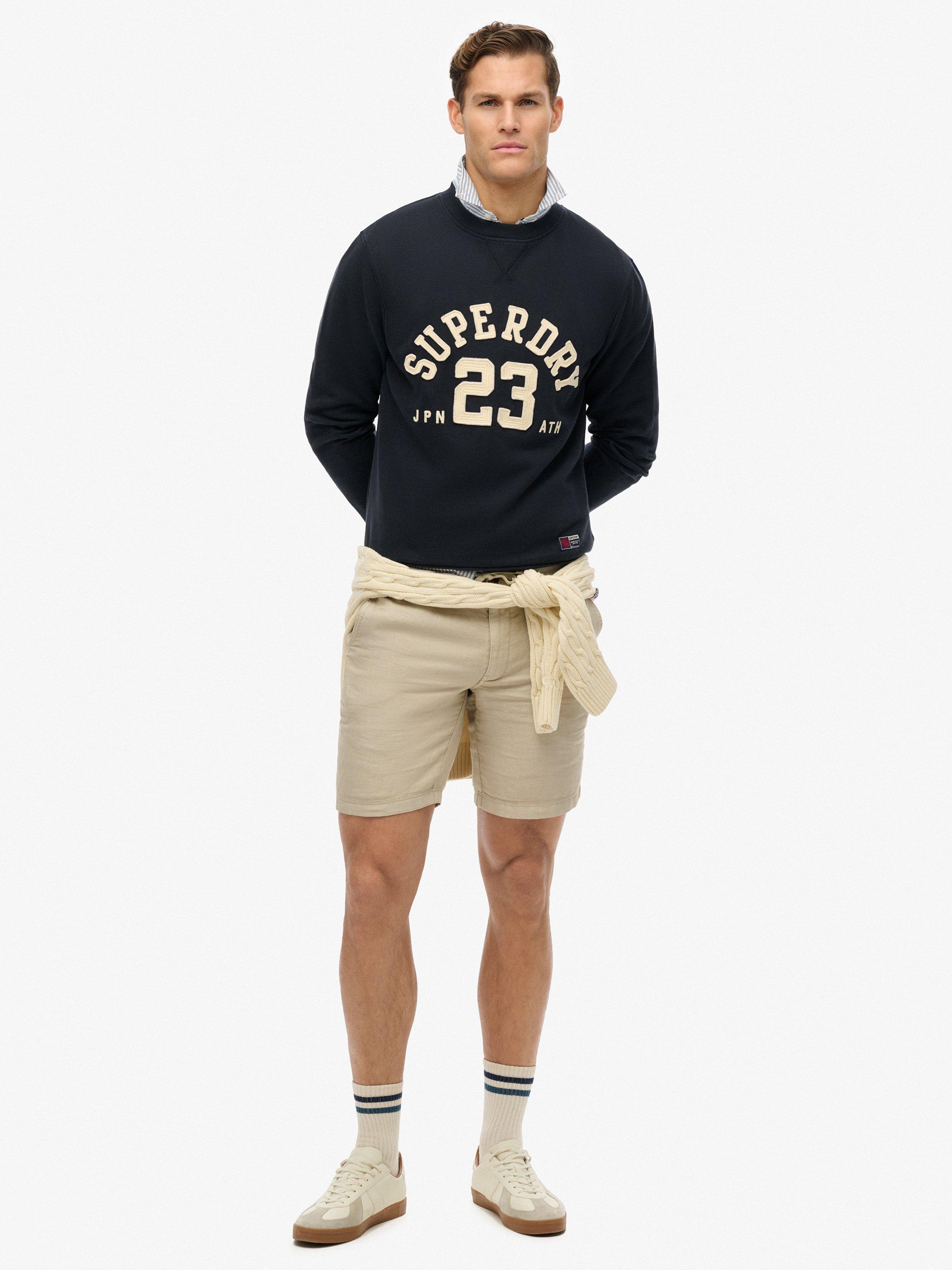 Product image 3 of 4, which shows Superdry Cotton Vintage Athletic Crew Sweatshirt , Eclipse Navy, S