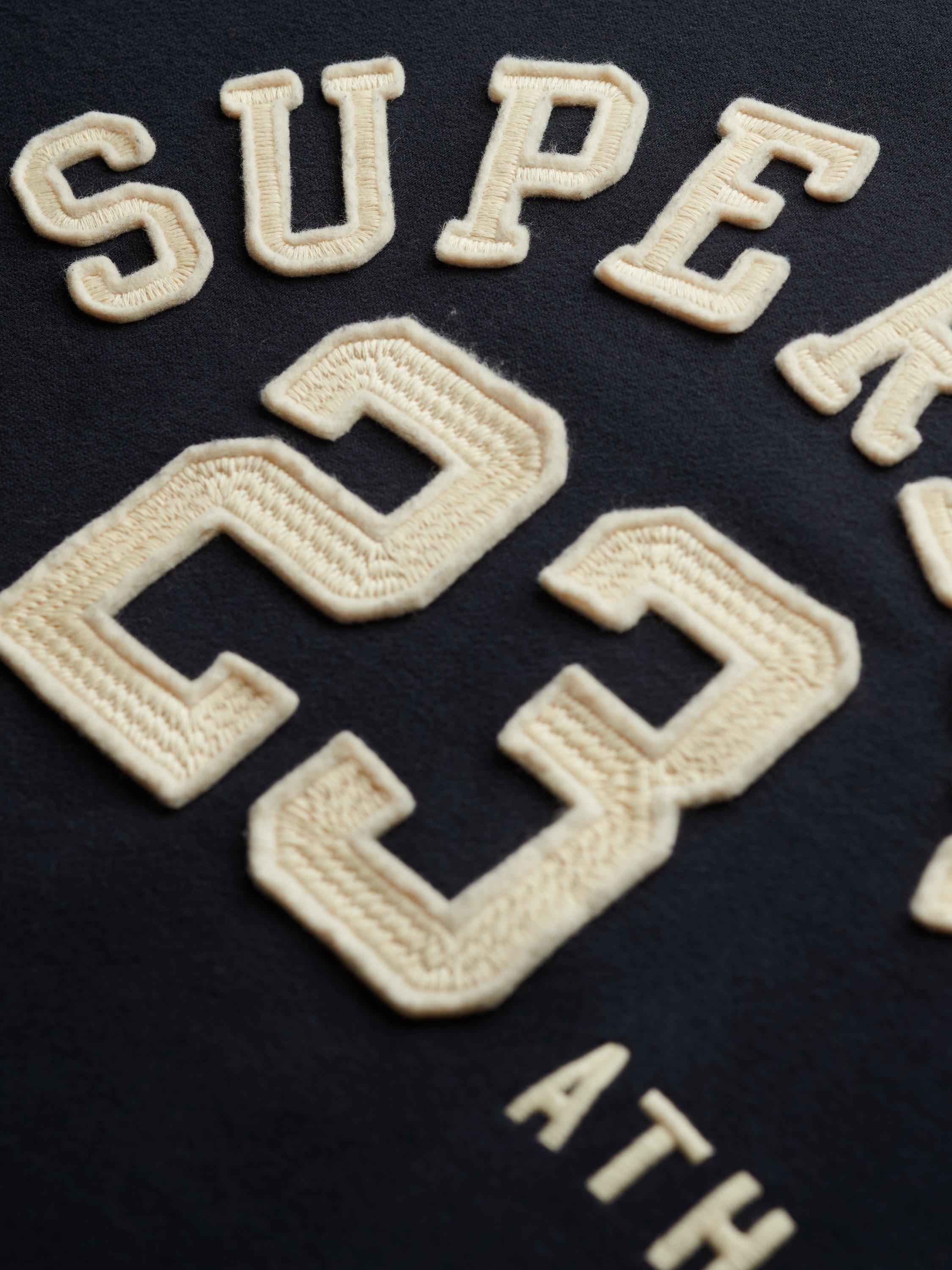 Product image 4 of 4, which shows Superdry Cotton Vintage Athletic Crew Sweatshirt , Eclipse Navy, S