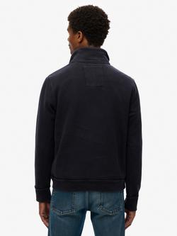 Superdry Vintage Athletic Henley Sweatshirt, Eclipse Navy - view 2, Eclipse Navy