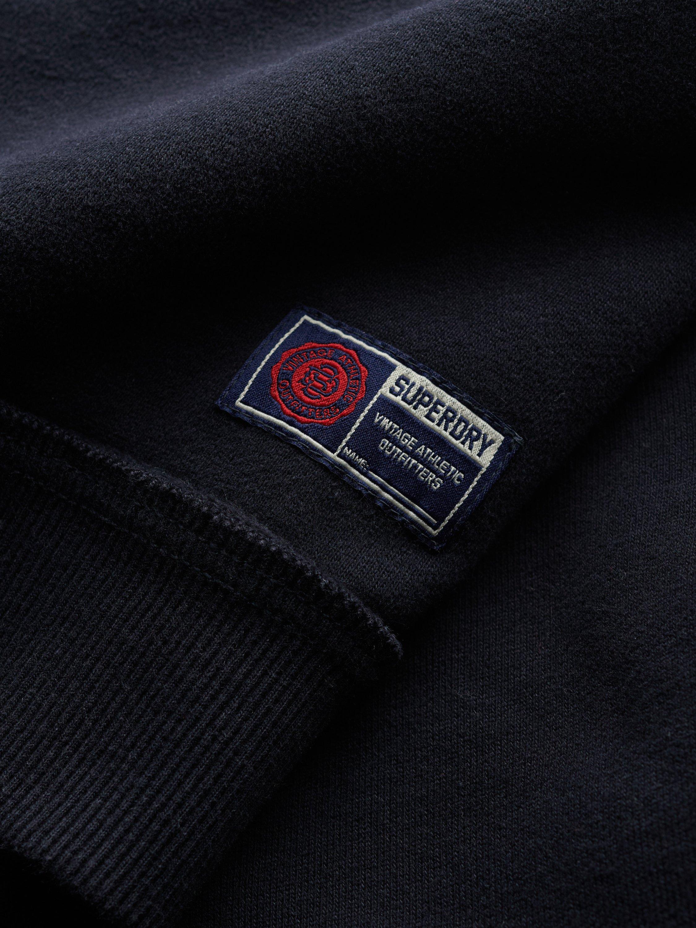 Product image 5 of 5, which shows Superdry Vintage Athletic Henley Sweatshirt, Eclipse Navy, S