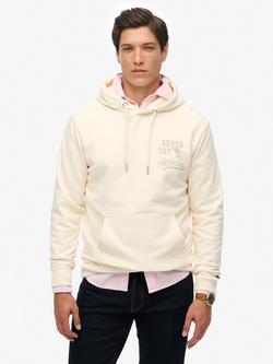 Superdry Cotton Athletic Essentials Hoodie, Off White