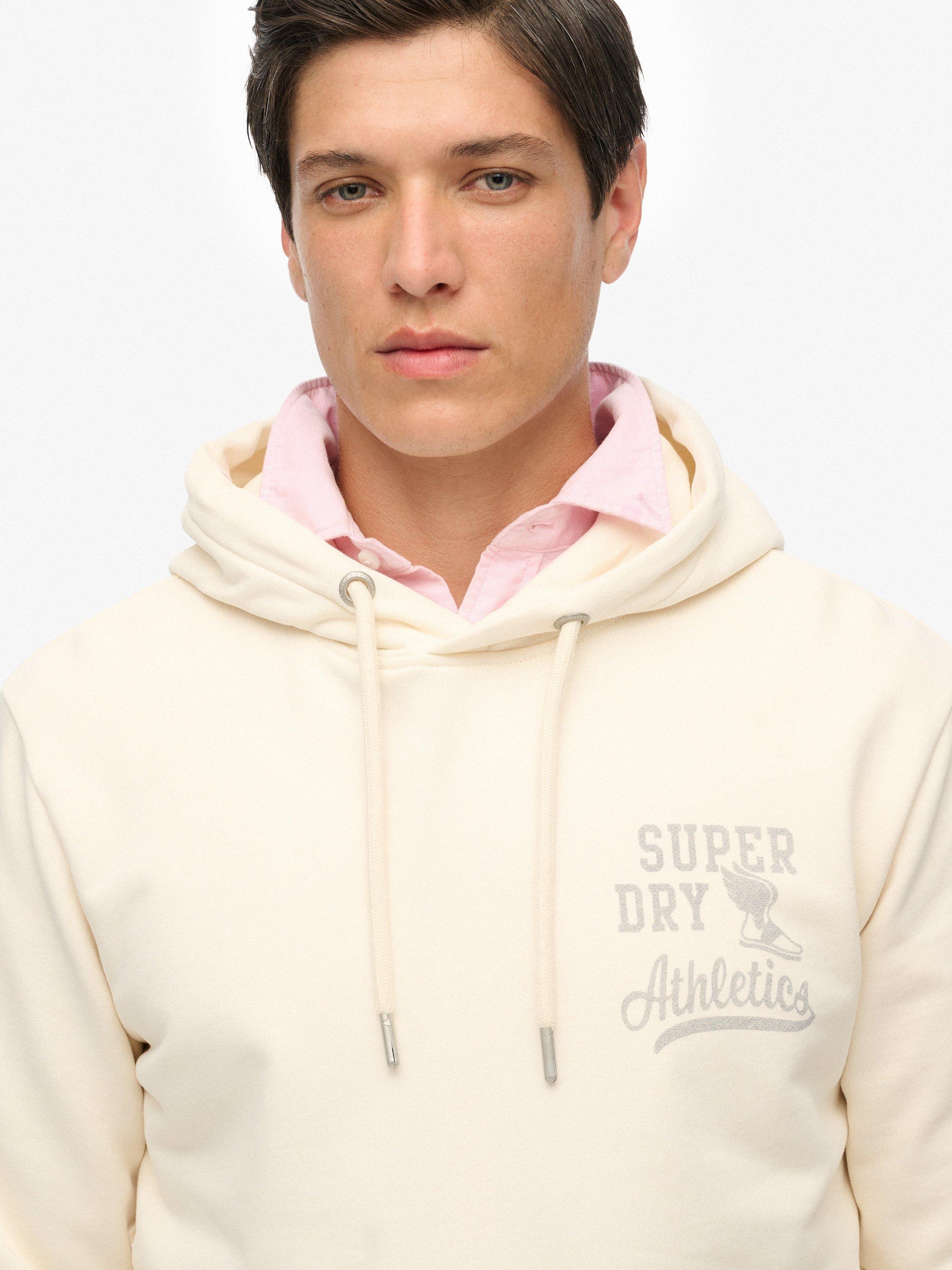 Product image 4 of 5, which shows Superdry Cotton Athletic Essentials Hoodie, Off White, S