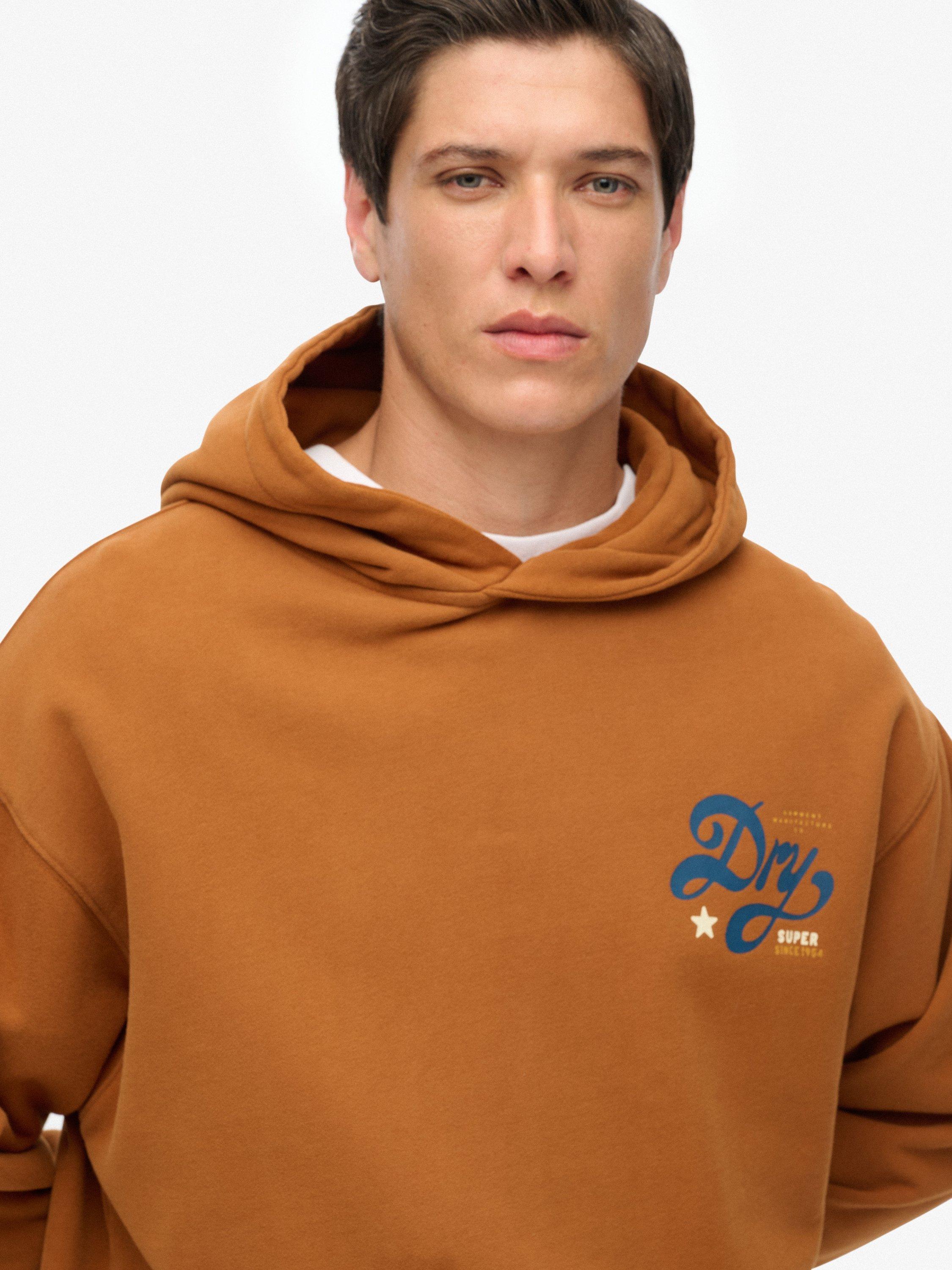 Product image 4 of 4, which shows Superdry Cotton Tap Room Oversized Hoodie, Caramel Café, S