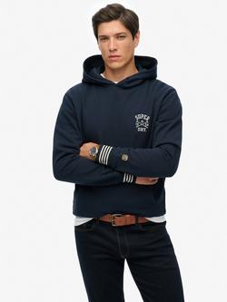 Superdry Cotton Athletic Club Hoodie, Nautical Navy
