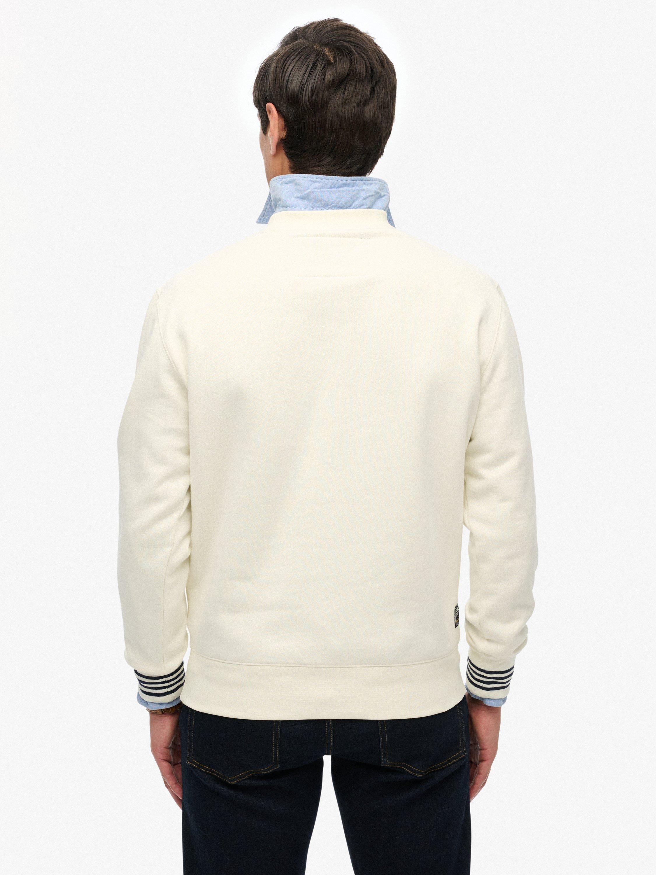 Product image 2 of 4, which shows Superdry Cotton Athletic Club Crew Sweatshirt, Off White, S