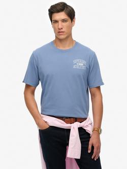 Superdry Cotton Vintage Athletic Essential Graphic T-Shirt, Moonlight Blue