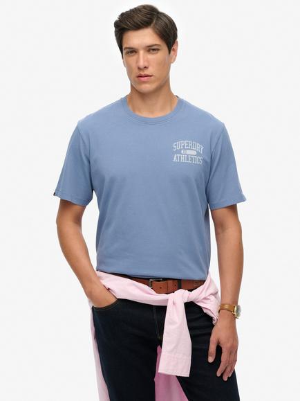 Superdry Cotton Vintage Athletic Essential Graphic T-Shirt, Moonlight Blue