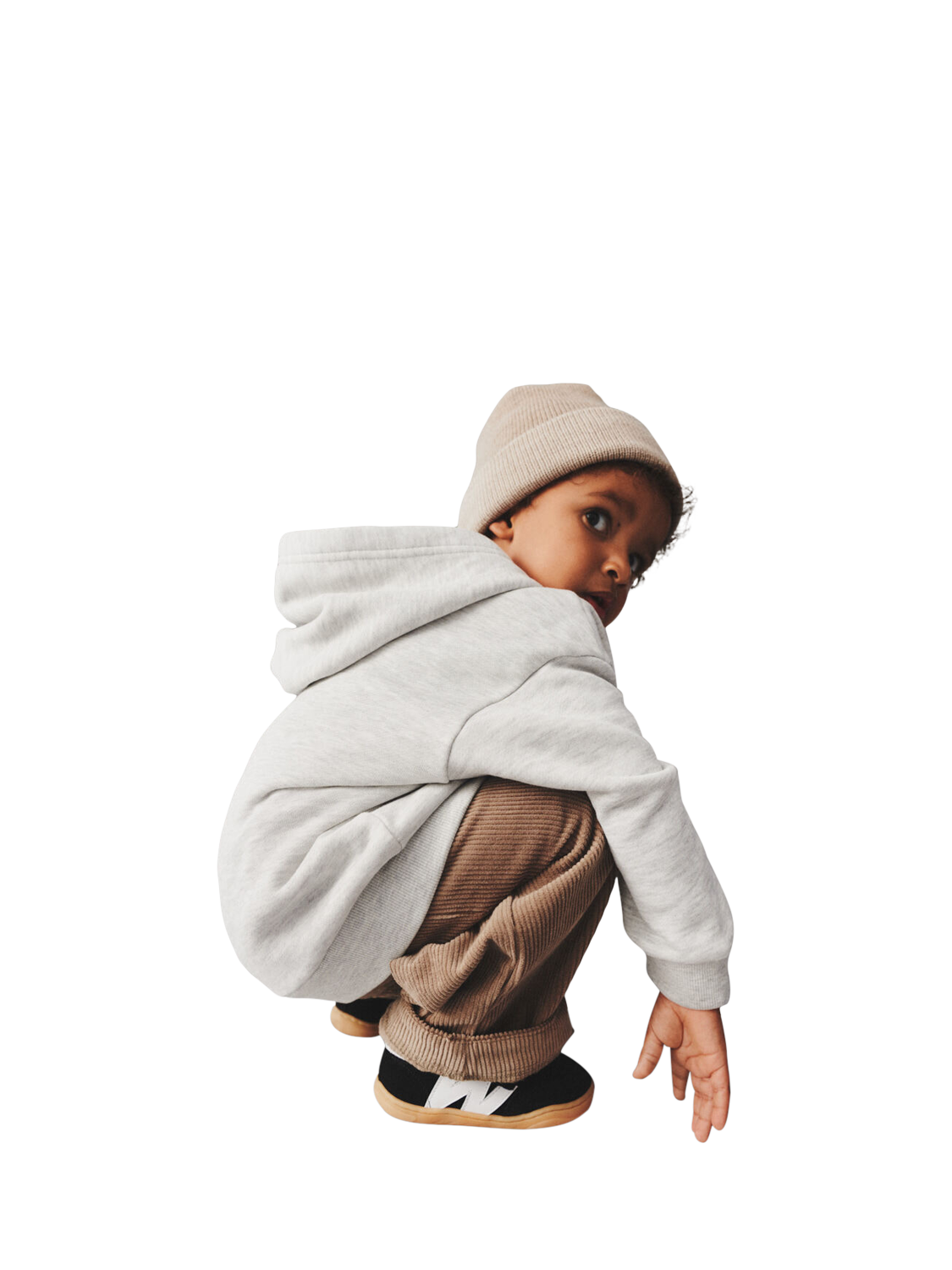 Product image 1 of 5, which shows WHEAT Kids' Suede Barres Trainers, Black, EU24