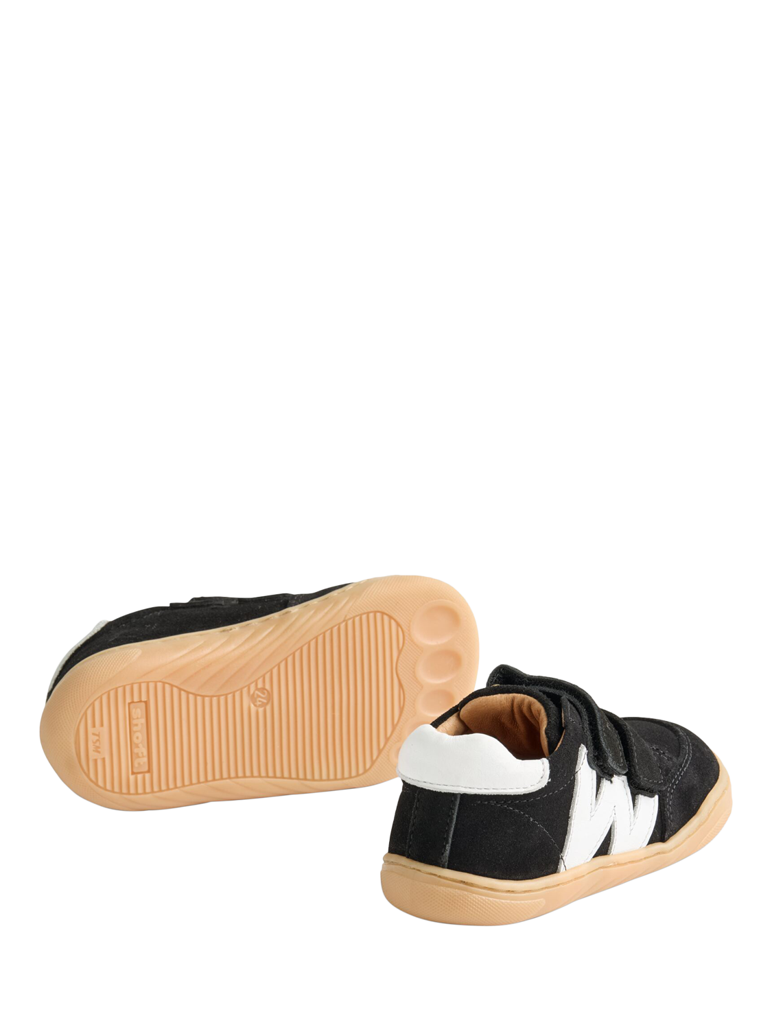 Product image 4 of 5, which shows WHEAT Kids' Suede Barres Trainers, Black, EU24