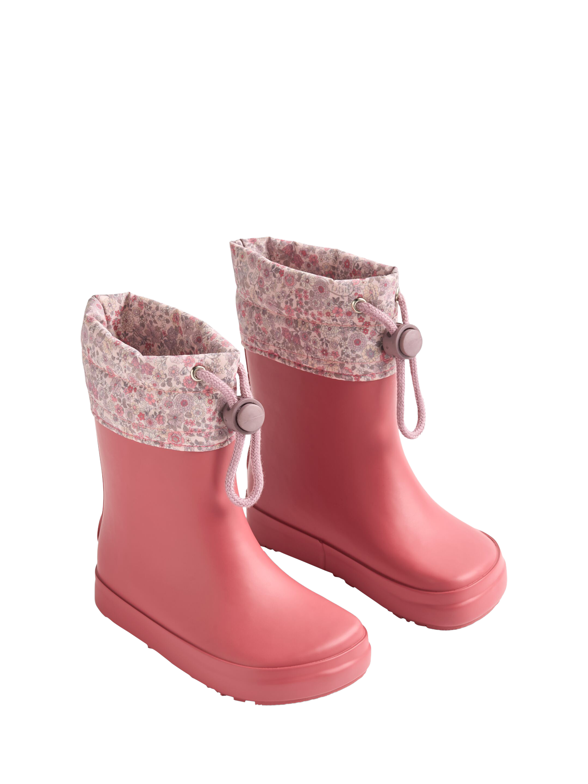 Product image 2 of 5, which shows WHEAT Kids' Barefoot Rubber Wellington Boots, Raspberry, EU22