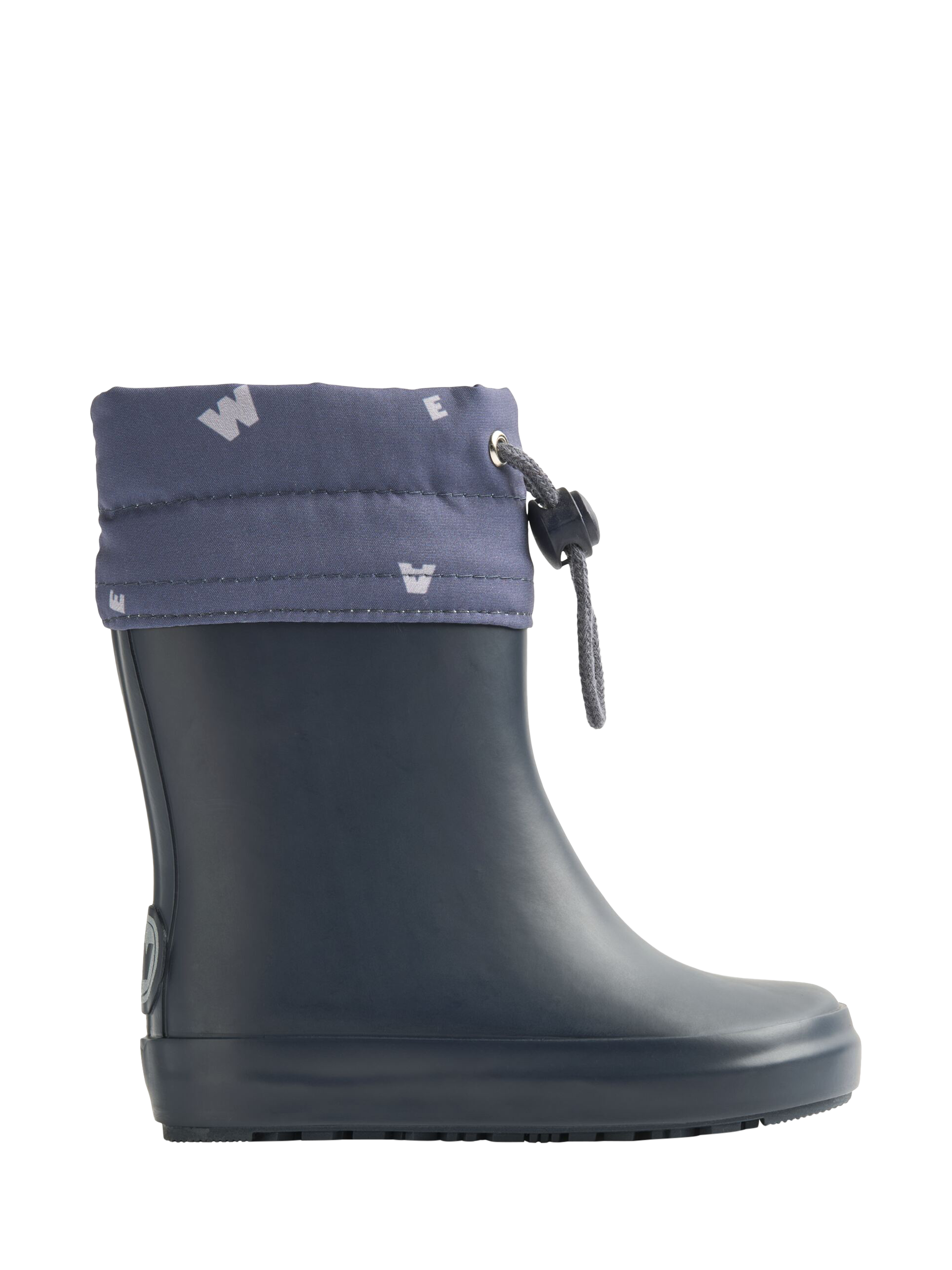 Product image 1 of 5, which shows WHEAT Kids' Barefoot Rubber Wellington Boots, Navy, EU22