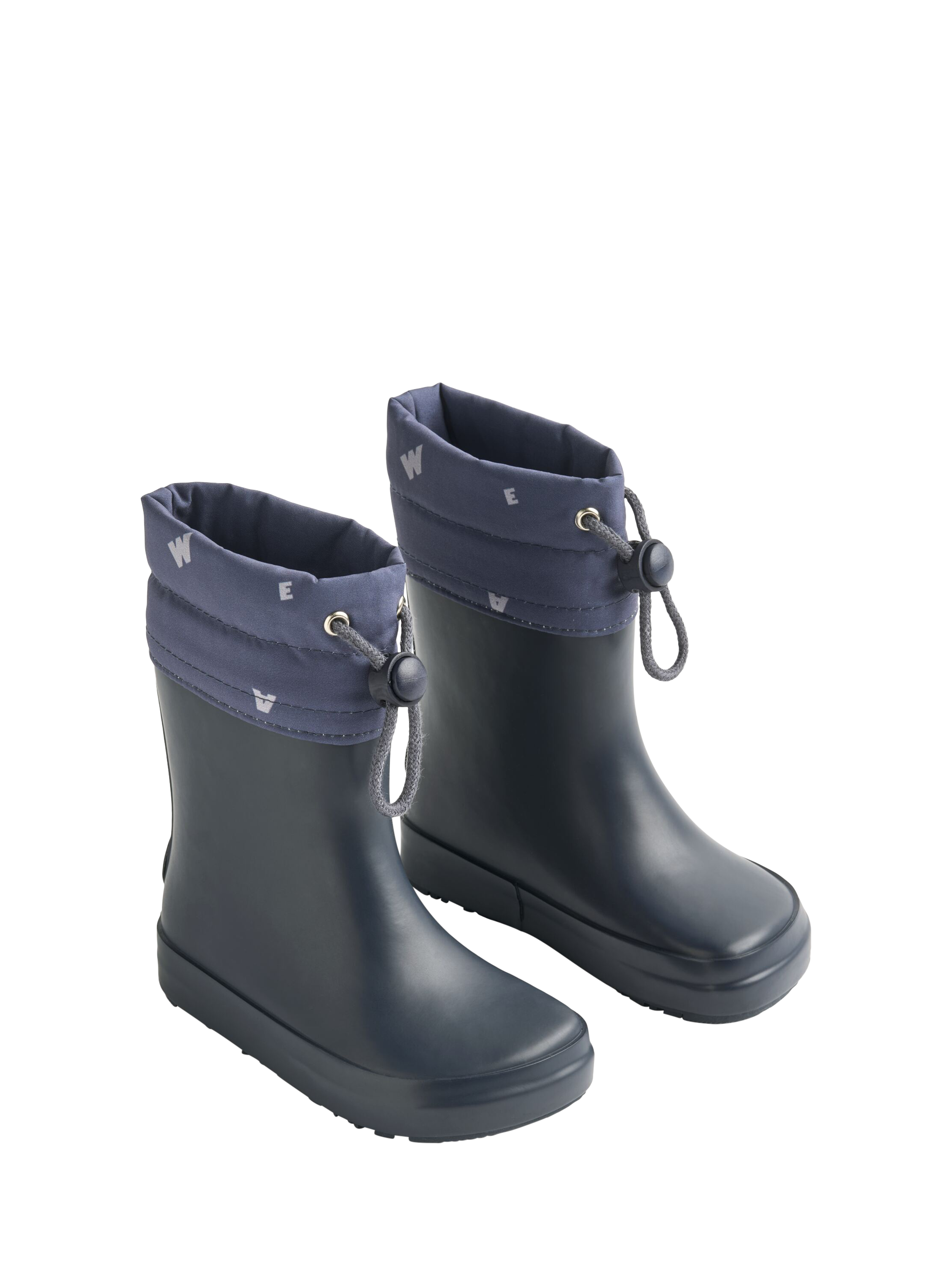 Product image 2 of 5, which shows WHEAT Kids' Barefoot Rubber Wellington Boots, Navy, EU22