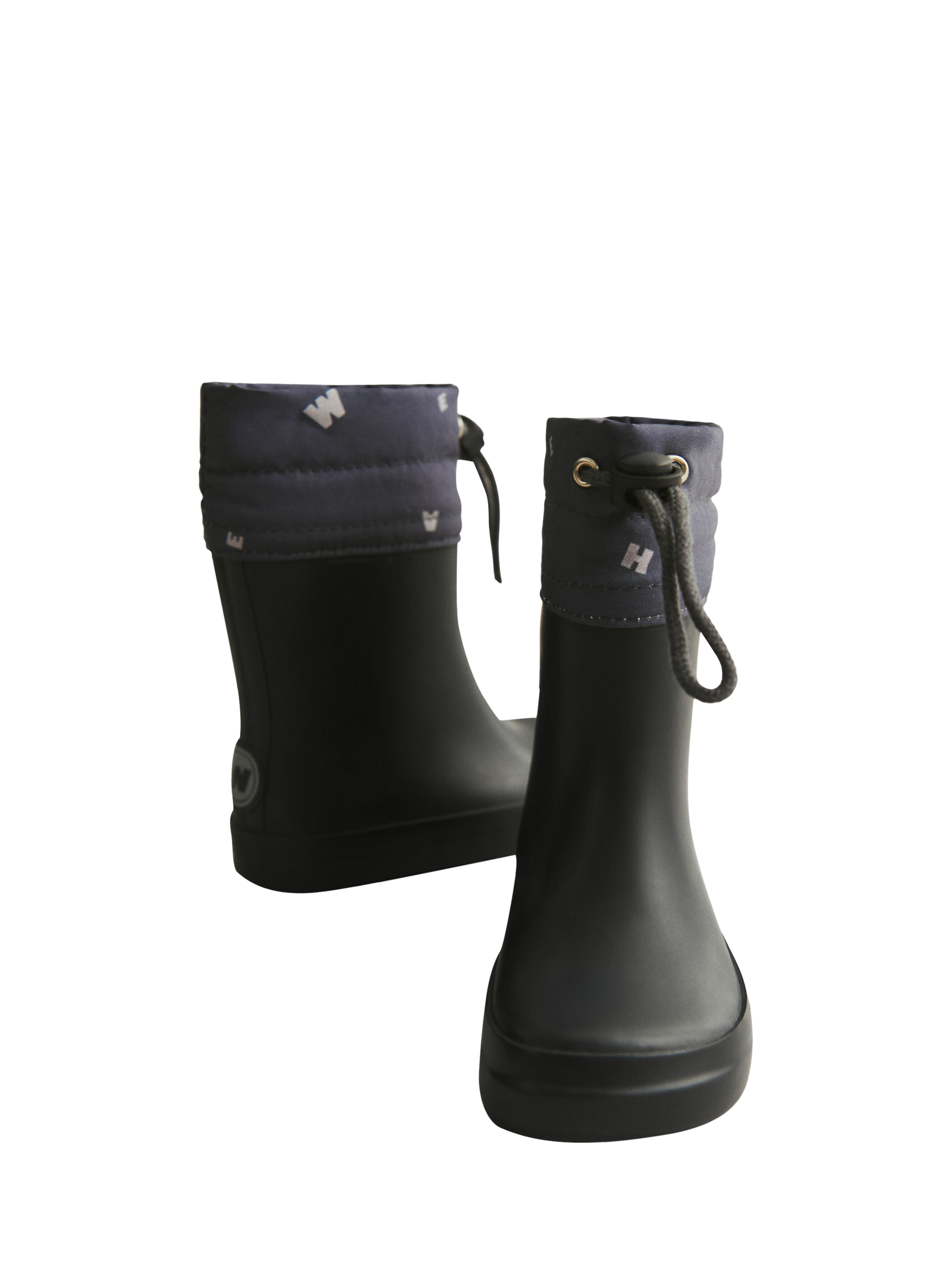 Product image 4 of 5, which shows WHEAT Kids' Barefoot Rubber Wellington Boots, Navy, EU22