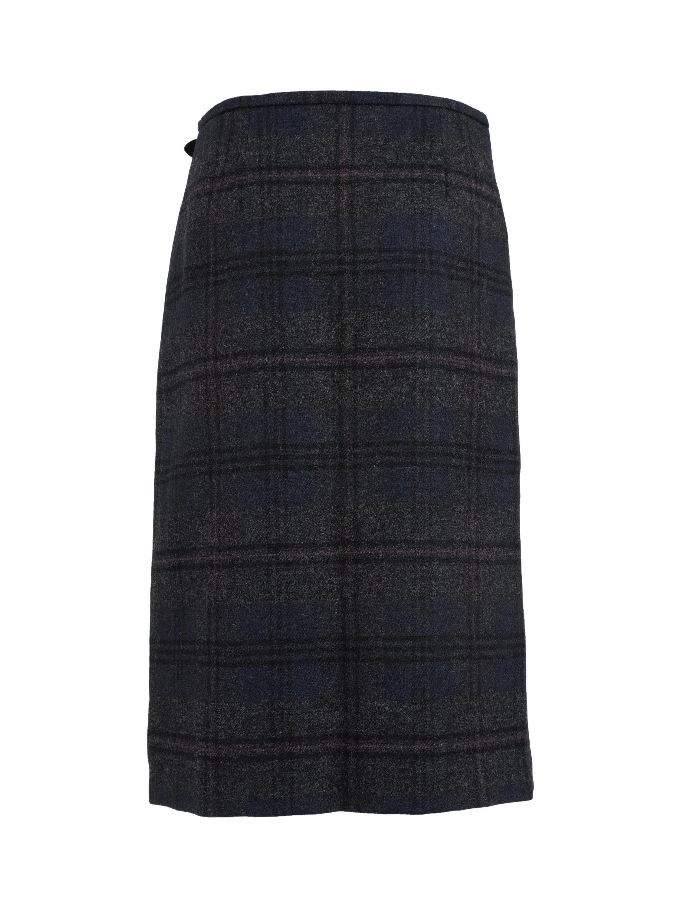Product image 4 of 5, which shows Celtic & Co. Celtic Pure Wool Kilt Skirt, Navy/Charcoal, 8