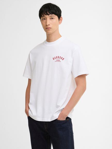 Barbour 1976 Cotton Graphic Oversized T-Shirt, White, White