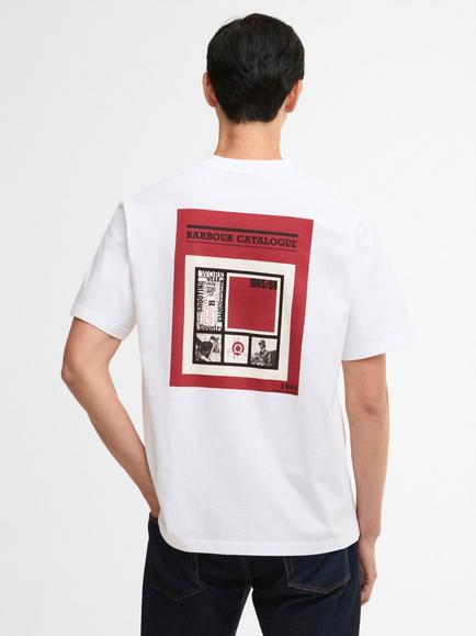 Barbour 1976 Cotton Graphic Oversized T-Shirt, White - view 2, White