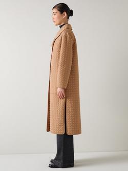 L.K.Bennett Callie 2-in-1 Quilted Gilet & Coat, Camel - view 2, Camel