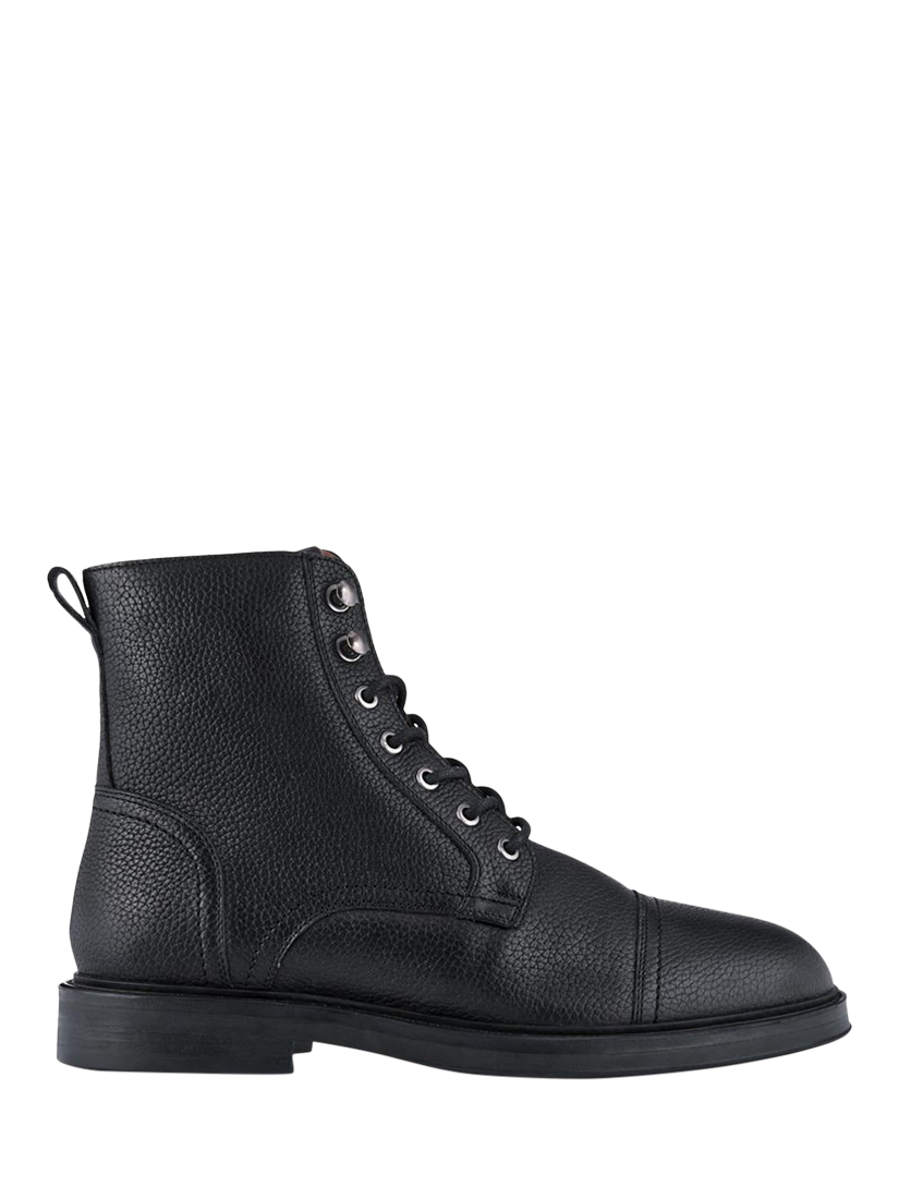 Product image 1 of 6, which shows Jones Bootmaker Davide Lace Up Leather Ankle Boots, Black, 6