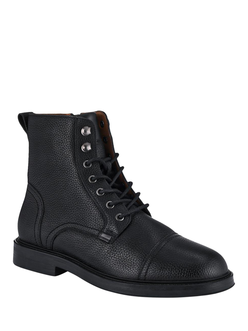 Product image 3 of 6, which shows Jones Bootmaker Davide Lace Up Leather Ankle Boots, Black, 6