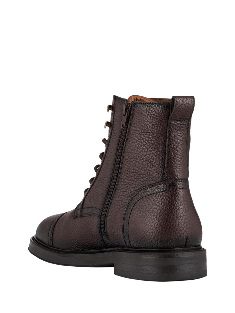 Product image 4 of 6, which shows Jones Bootmaker Davide Lace Up Leather Ankle Boots, Brown, 6