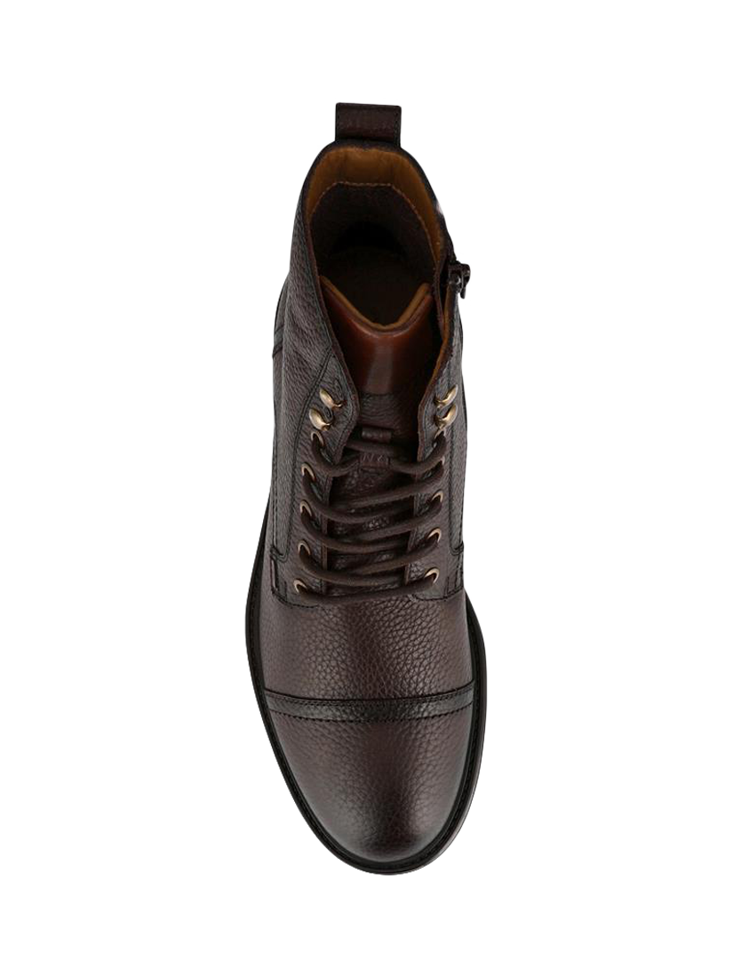 Product image 5 of 6, which shows Jones Bootmaker Davide Lace Up Leather Ankle Boots, Brown, 6