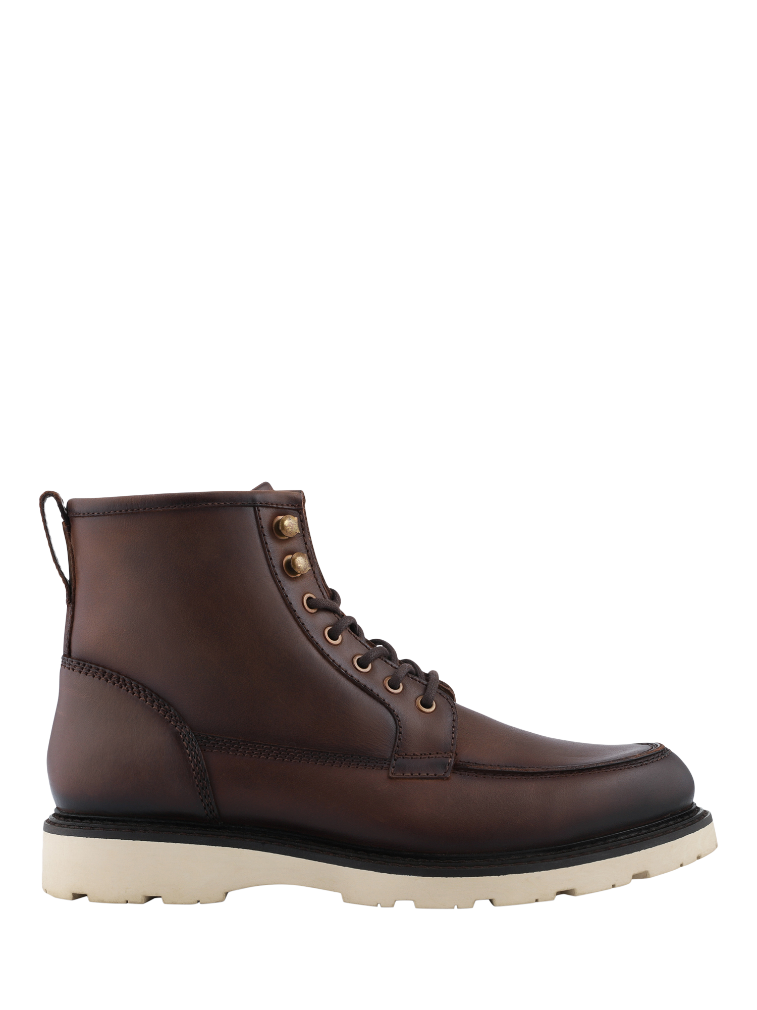 Product image 1 of 6, which shows Jones Bootmaker Essex Lace Up Leather Ankle Boots, Dark Brown, 6