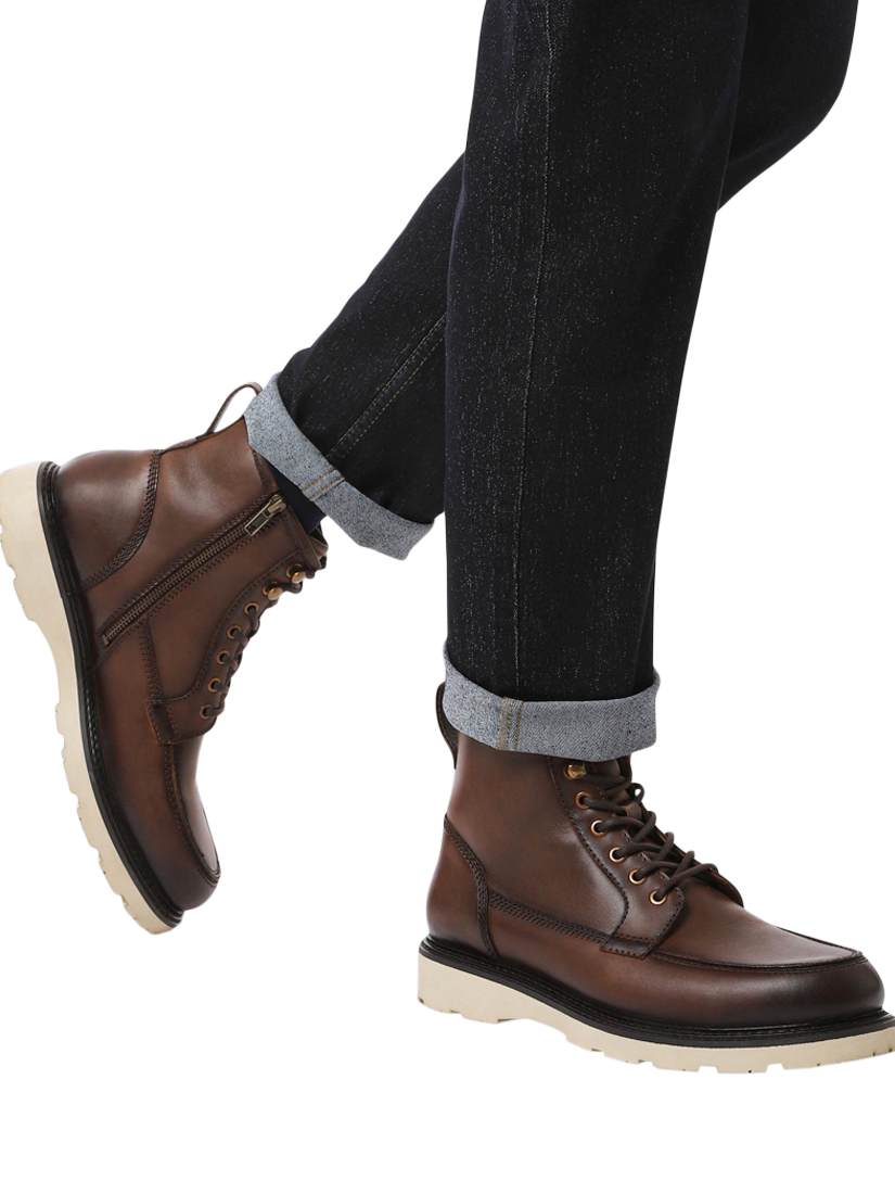 Product image 2 of 6, which shows Jones Bootmaker Essex Lace Up Leather Ankle Boots, Dark Brown, 6
