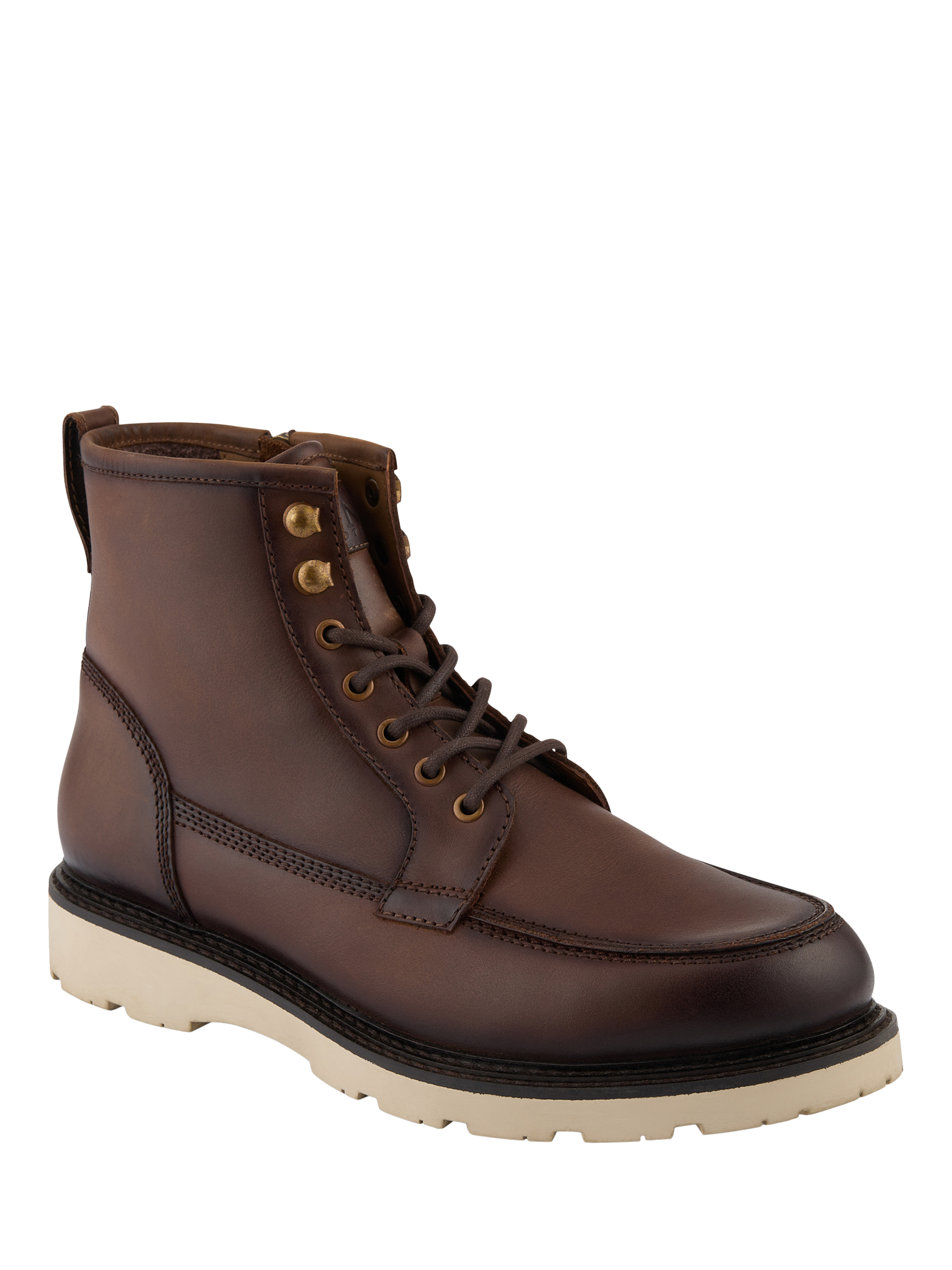Product image 3 of 6, which shows Jones Bootmaker Essex Lace Up Leather Ankle Boots, Dark Brown, 6