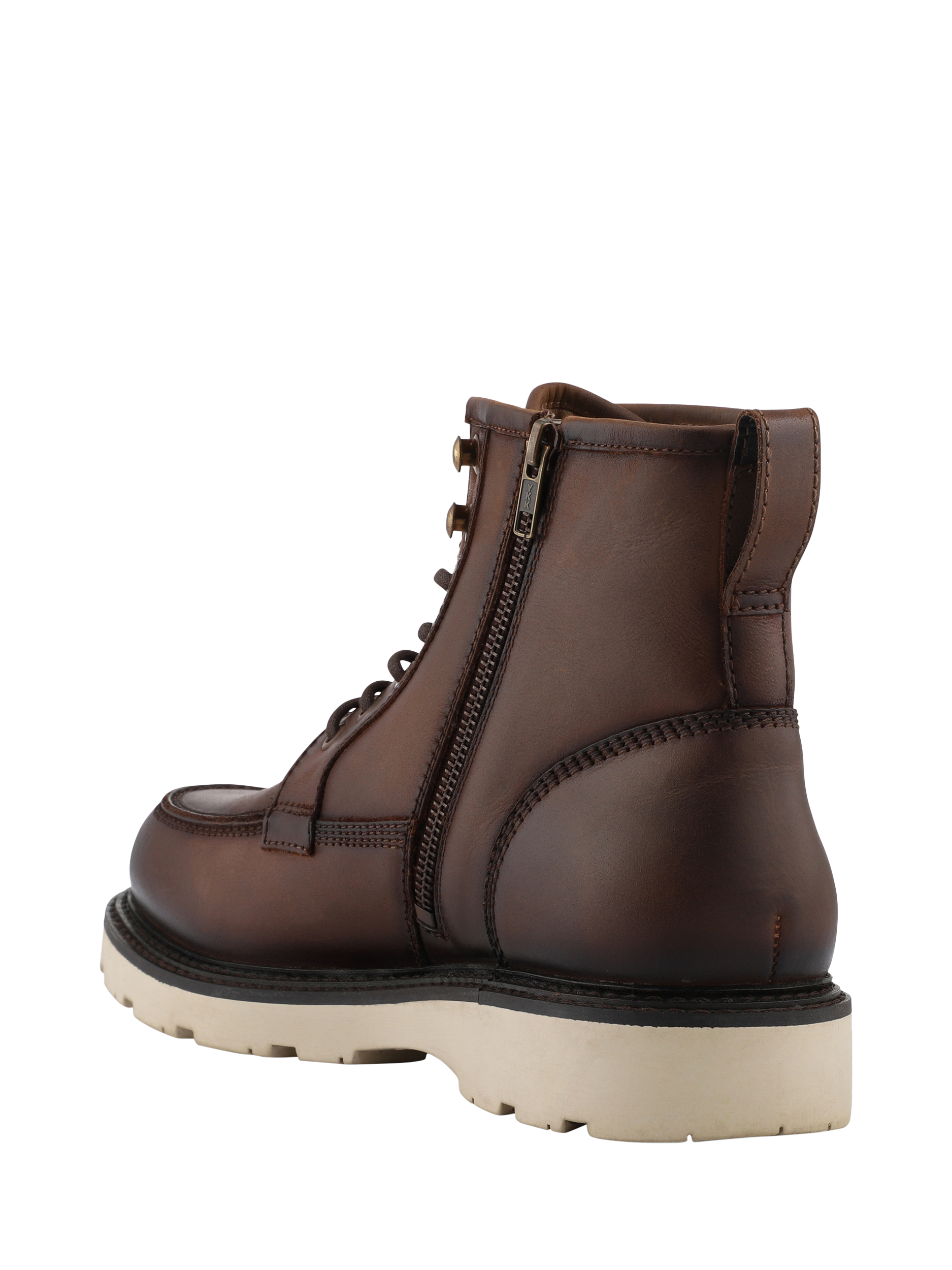 Product image 4 of 6, which shows Jones Bootmaker Essex Lace Up Leather Ankle Boots, Dark Brown, 6