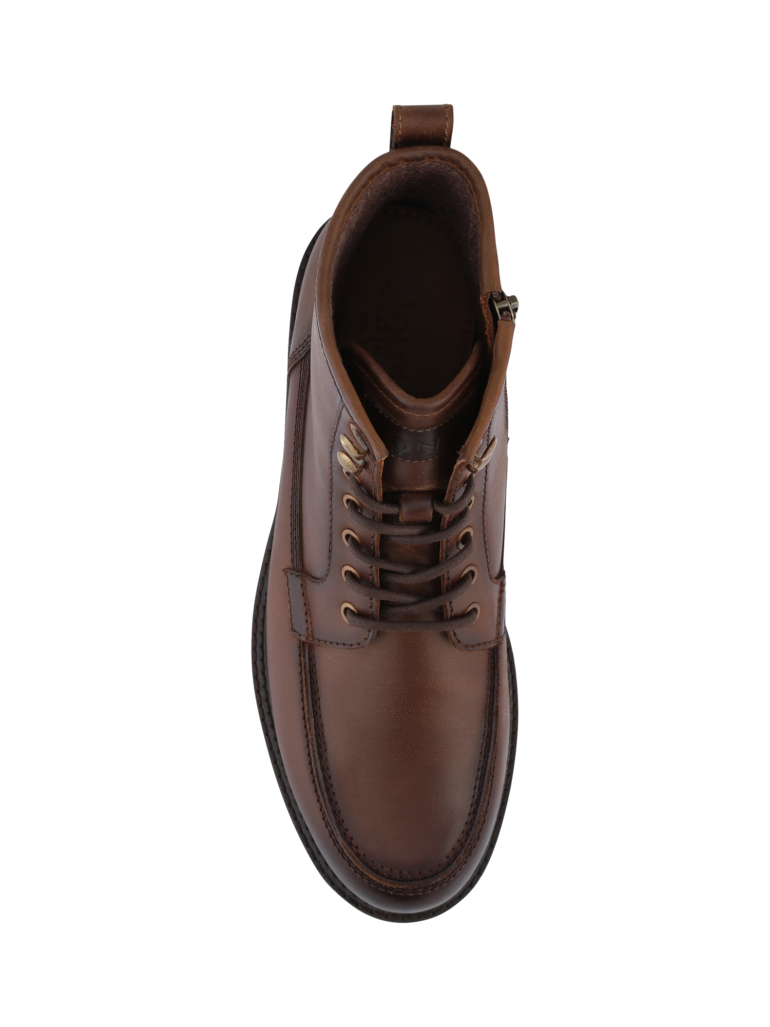 Product image 5 of 6, which shows Jones Bootmaker Essex Lace Up Leather Ankle Boots, Dark Brown, 6