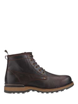 Jones Bootmaker Ealing Lace Up Leather Ankle Boots, Dark Brown
