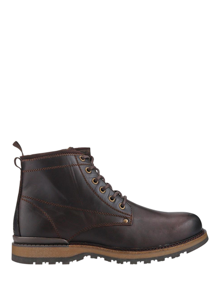 Jones Bootmaker Ealing Lace Up Leather Ankle Boots, Dark Brown