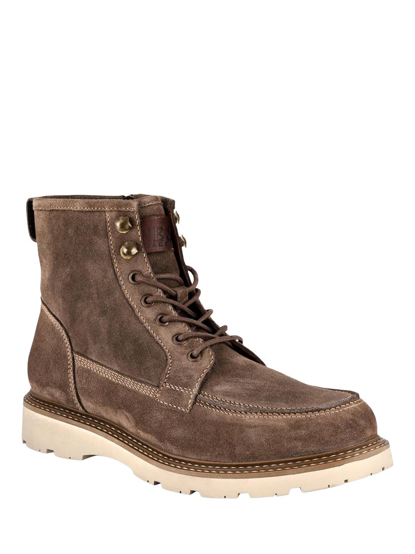 Product image 2 of 5, which shows Jones Bootmaker Essex Lace Up Suede Ankle Boots, Taupe, 6