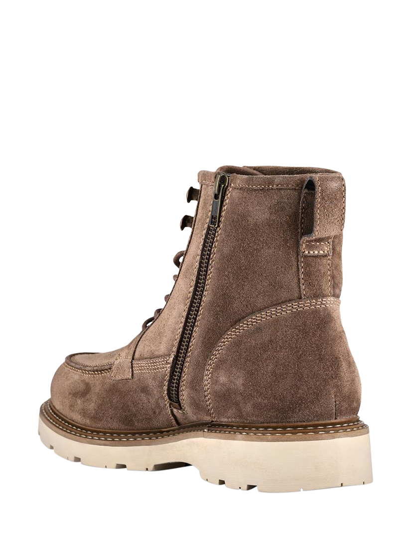 Product image 3 of 5, which shows Jones Bootmaker Essex Lace Up Suede Ankle Boots, Taupe, 6