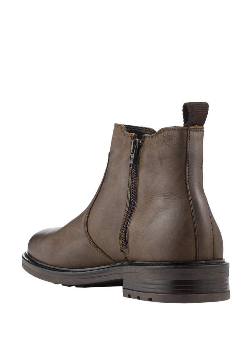 Product image 3 of 5, which shows Jones Bootmaker Feltham Leather Chelsea Boots, Khaki, 6