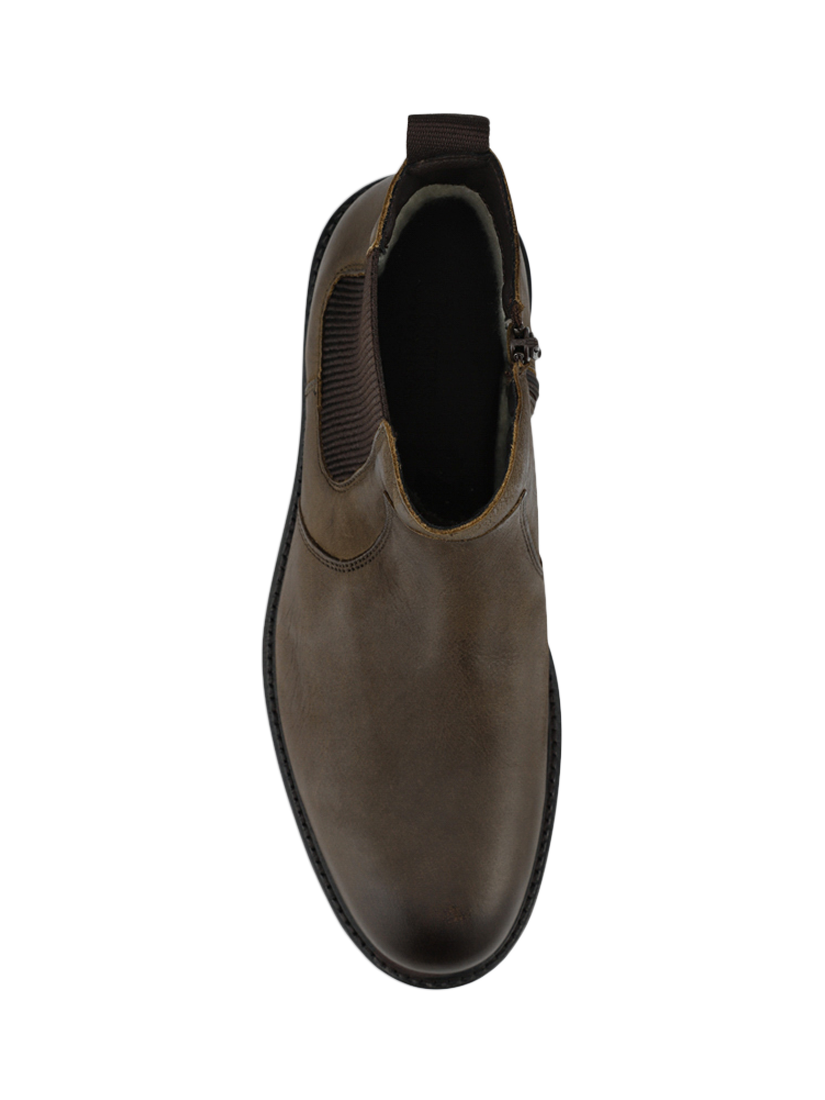 Product image 4 of 5, which shows Jones Bootmaker Feltham Leather Chelsea Boots, Khaki, 6