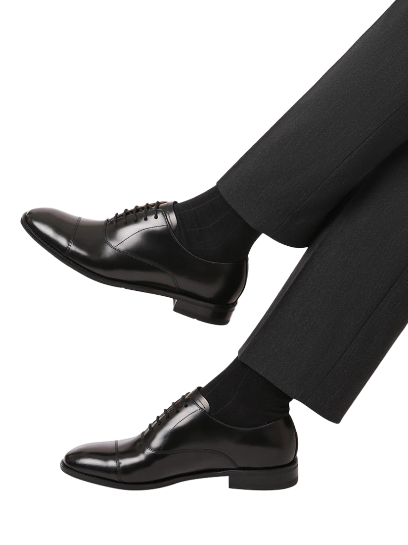 Product image 2 of 6, which shows Jones Bootmaker Canterbury Leather Oxford Shoes, Black, 8.5