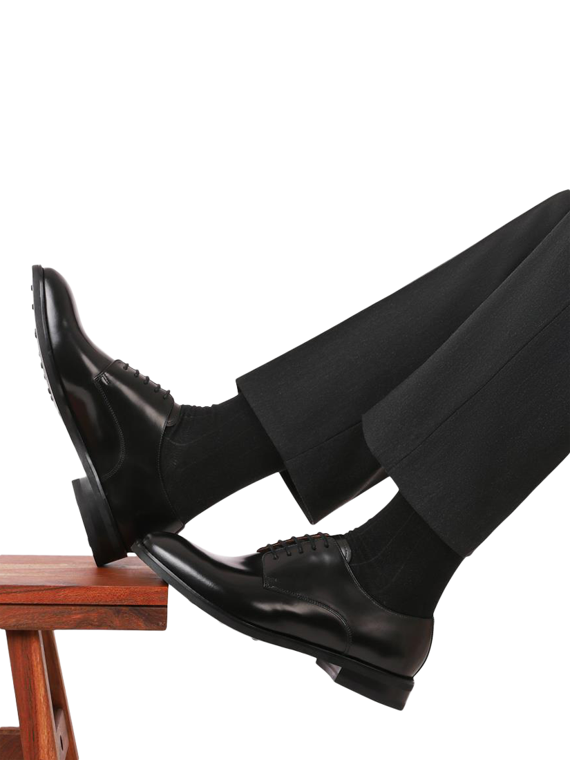 Product image 2 of 6, which shows Jones Bootmaker Chesterfield Leather Derby Shoes, Black, 6