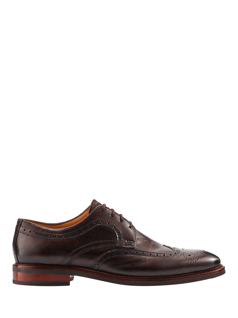 Product image 1 of 5, which shows Jones Bootmaker Longwood Leather Brogues, Dark Brown, 6