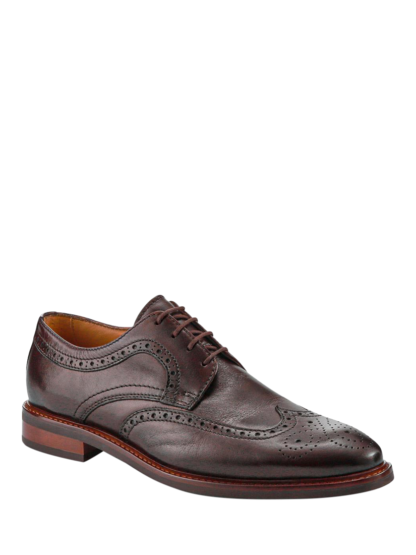Product image 2 of 5, which shows Jones Bootmaker Longwood Leather Brogues, Dark Brown, 6