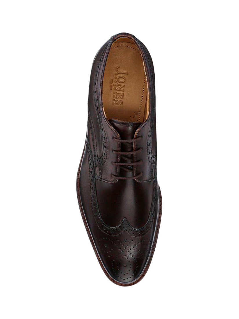 Product image 4 of 5, which shows Jones Bootmaker Longwood Leather Brogues, Dark Brown, 6