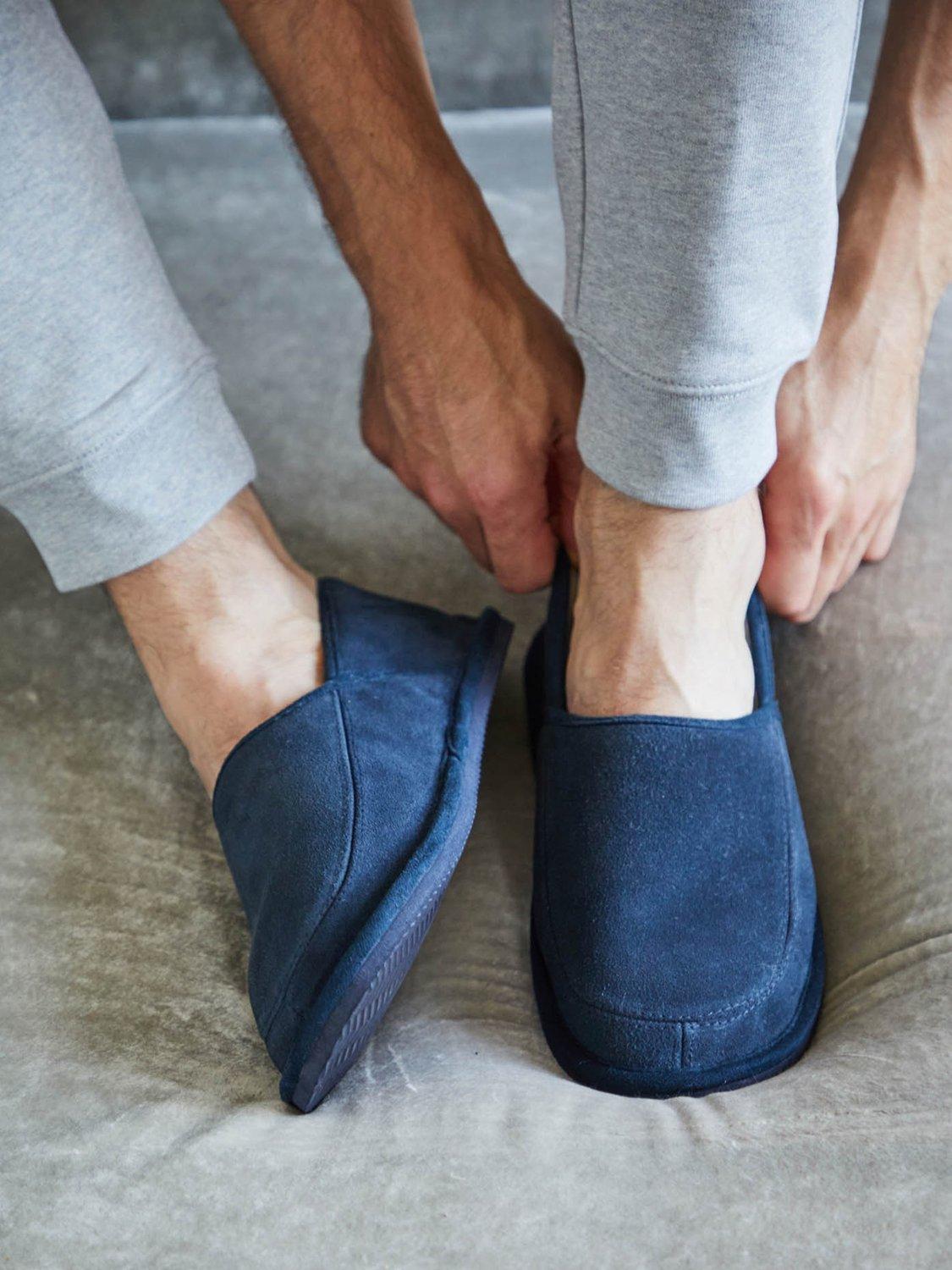 Product image 2 of 2, which shows British Boxers Rothesay Slippers, Navy, 9