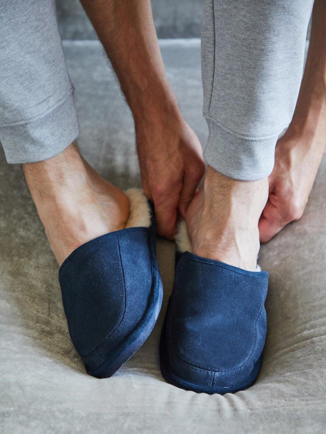 Product image 2 of 2, which shows British Boxers Strathmore Slippers, Navy, 9