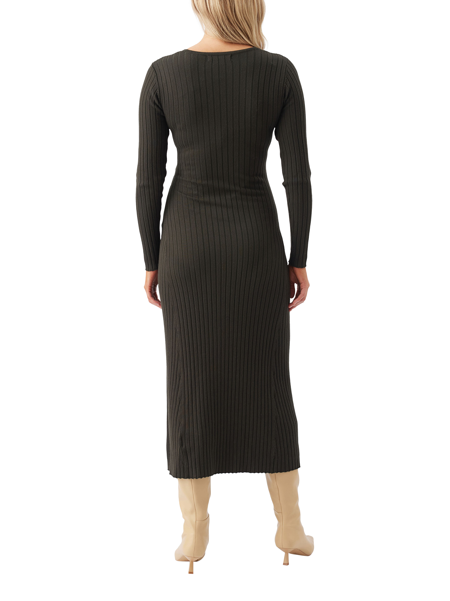 Product image 4 of 5, which shows Ripe Remi Knit Nursing Dress, Ivy, XS
