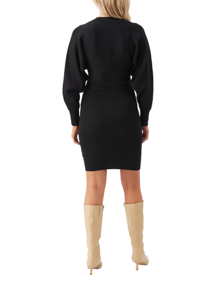 Ripe Zip Knit Nursing Dress, Black - view 2, Black