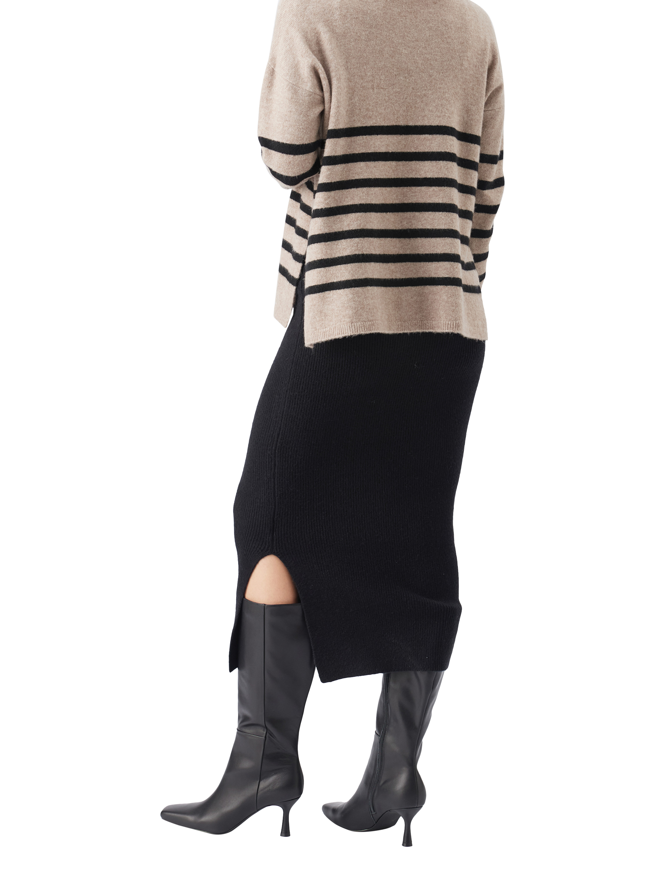 Product image 2 of 5, which shows Ripe Dani Knit Maternity Skirt, Black, XS